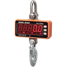 Hanging scale, Industrial Heavy Duty Hanging Scale 500Kg/ 1100Lb High Precision Digital Crane with Remote LCD Backlit Tare FunctionOrange,500KG/10kg