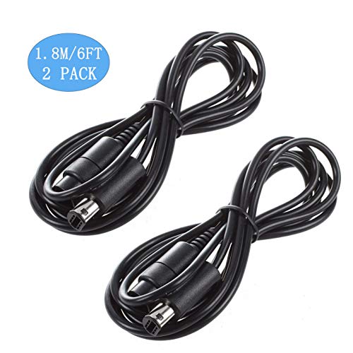Reiso - Reiso Wii/Gamecube Extension Cables Cord for Nintendo Wii Gamecube NGC Controller (2 Packs)