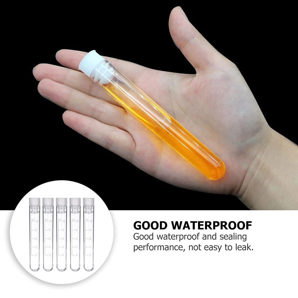 QUNINE 50 Uds. 10ml Laboratorios de plástico Tubos de ensayo congelados Vial Sello contenedores de Muestra