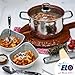 ELO Excellent Topfset Edelstahl 5-teilig mit Magnetuntersetzer – Innovatives Kochtopf Set mit kühlen Griffen & Öl-Dosiersystem – Kochtöpfe Induktion