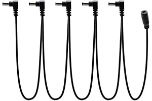 SONICAKE 9V DC 5-Way Daisy Chain Power Cable for Guitar Effects Pedals