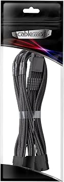 CableMod ModMesh Pro Sleeved 12VHPWR StealthSense PCI-e Extension Black, 16-pin to Triple 8-pin, 45cm