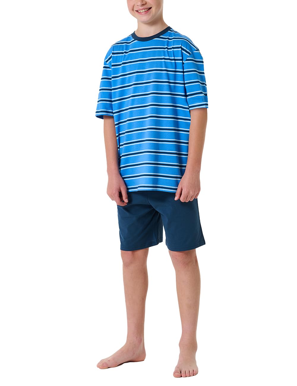 Schiesser Pidżama — zestaw Chłopcy Schiesser Jungen Schlafanzug Set Kurz - 100% Organic Bio Baumwolle - Größe 140 Bis 176