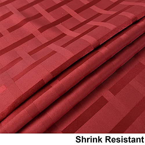 SASTYBALE Christmas Rectangle Tablecloth Spillproof Wrinkle Resistant Vintage Table Cloth Checkered Fabric Table Cover for Kitchen Banquet Party Tabletop Use (Oblong,152 x 305cm (10-12 Seats),Red) - Image 4