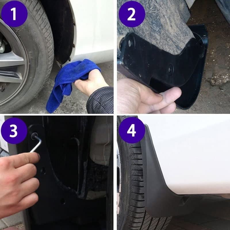 Garde-Boue pour VW Golf 7.5 Berline 2017-2018 : Protection Avant et Arrière - 3