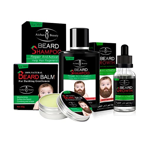 Men's Hair Beard Care 3in1 Set Oil Shampoo Wax Repair Mustache Fun Holiday Gift For Men 30ml + 100ml + 60g -  Livepro Beauty Cosmetics Co., Ltd, Beard3in1