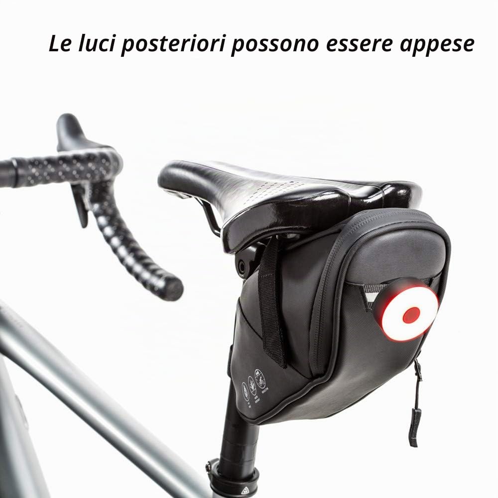 HOMPER Borsa della Sella per Bicicletta 1,5L Borsa per Sellino Impermeabile Borsa sottosella con Tasca Borsa da Sella per Ciclismo/MTB/Bici