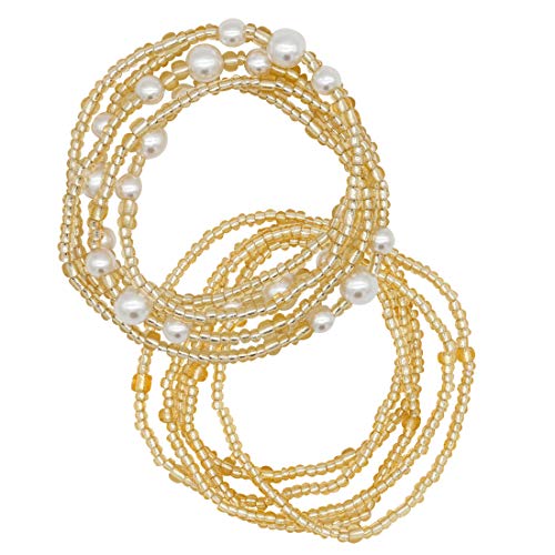 African Waist Beads for Women, Colorful Belly Beads, Bikini Waist Chain, Elastic Waist Bead Bracelet Anklet Jewelry