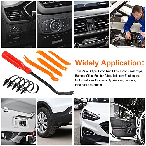 Aodigesa 675Pcs Car Retainer Clips, Bumper Fender Plastic Rivet,16 Most Popular Sizes Nylon Push Pin Set, Auto Body Door Panel Fastener Trim Remover Kit  for Toyota GM Ford Honda Acura Chrysler