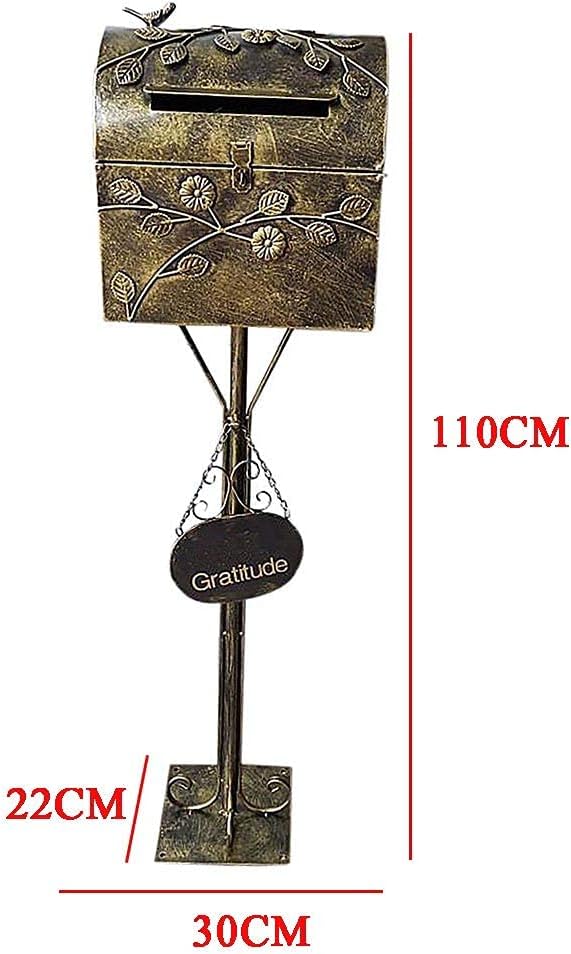 Standing Mailbox - Large Mailbox Post System – Rust Resistant Mailbox – Includes Address Plaque Mounting Hardware – Metal Mailbox - Bird Layer Design