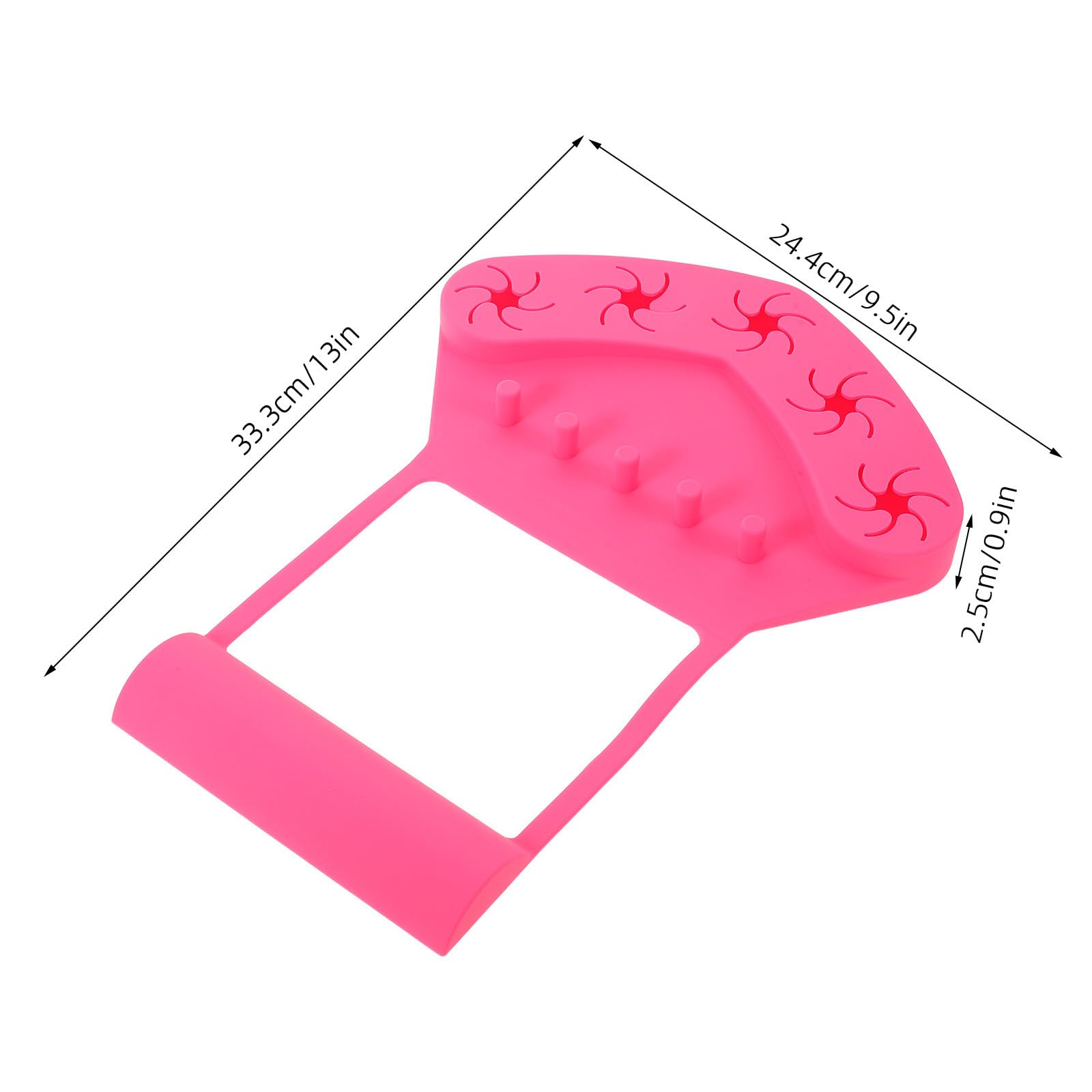 IMIKEYA Soporte para Esmalte de Uñas Diseño Vertical Curvado de Silicona con 5 Ranuras Antideslizante y Organizador de Herramientas para Manicura sin Derrames