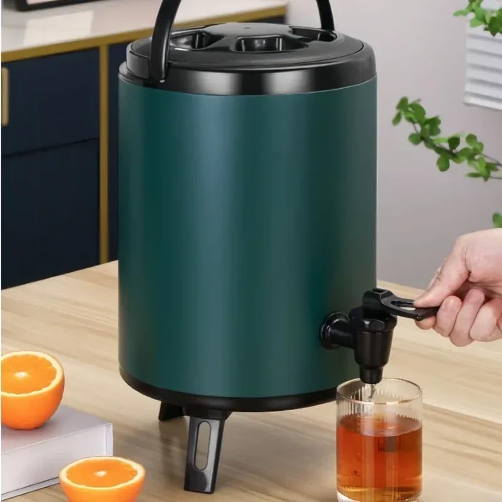 Barril de Acero Inoxidable de 6 litros para Conservación del, Apto para Aislamiento Térmico de Bebidas Calientes. Contenedor de Almacenamiento de Bebidas B