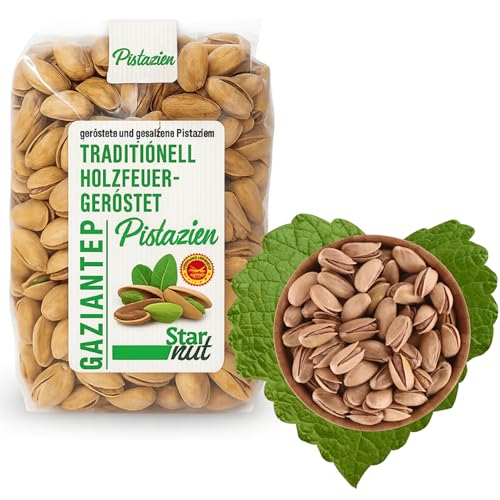 350 g de pistachos Antep con cáscara – Pistachos tostados tradicionales de leña y ligeramente salados – de Gaziantep, Turquía – Aromático, Crujiente y Natural – Calidad – Snack saludable