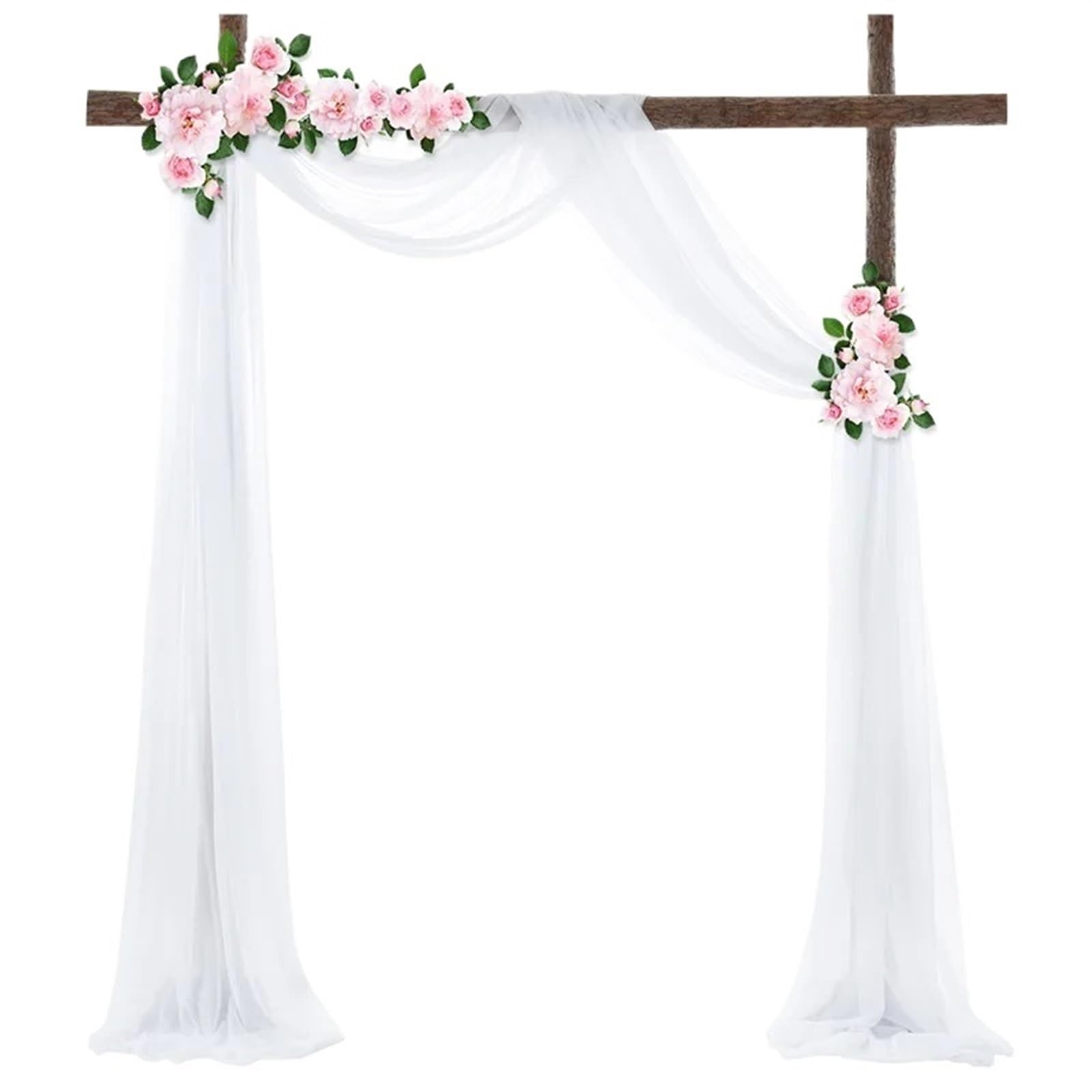75 * 600 cm Hochzeit Bogen Drapieren Chiffon Stoff Drapieren Vorhang Gardinen Hochzeit Chiffon Drapieren Zeremonie Empfang Hängende Dekoration für Hochzeitshintergrund(75x600cm)