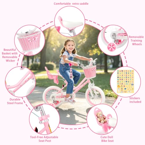 Image of Glaf Toddler Girls Bike for Age 2-12 Years Old