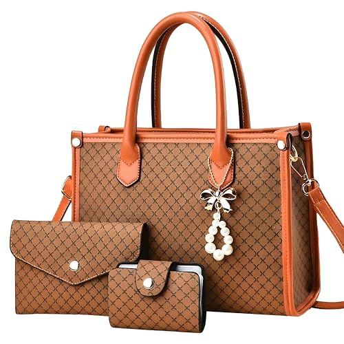 Tigpoy Women's 3-Piece Vegan Leather Handbag Set