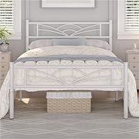 Yaheetech Struttura Letto Singolo in Ferro con Spazio Aggiuntivo Testiera a Forma