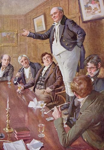 Art mural Mr Pickwick Harold Copping tableau vintage pour habiller un grand mur vide 60x90