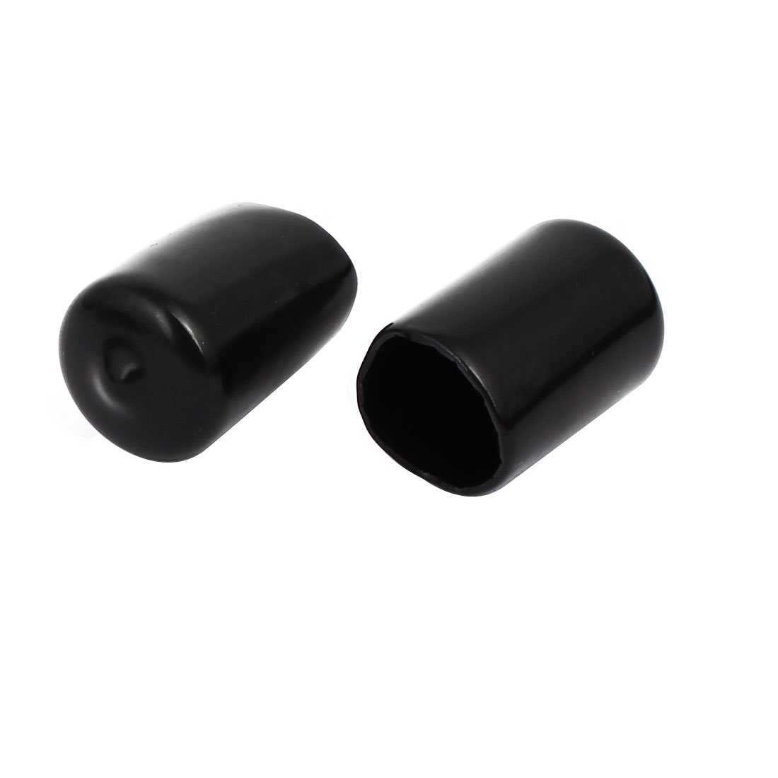 Aexit 17mm Inner Luer Fittings Dia Rubber Hose End Cap Screw Thread Protector Cover Luer Cap Fittings Black 100pcs