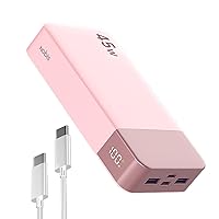 NOBIS Power Bank 20000mAh Powerbank 45 W Fast Charging Caricatore Portatile USB C In & Out
