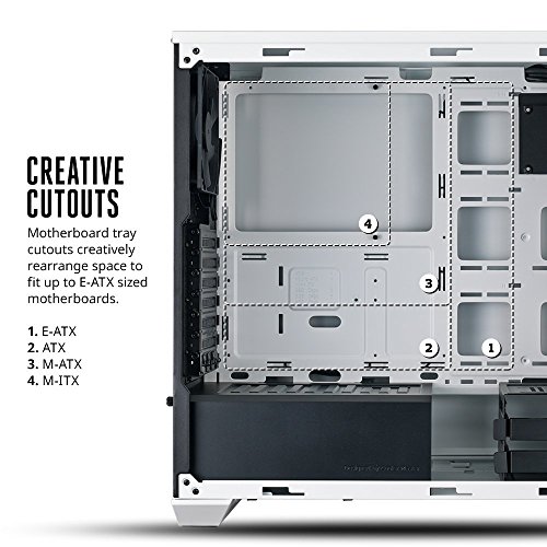 Cooler Master MasterBox 5 White with Dark Mirror Front Panel Case per PC 'ATX, microATX, Mini-ITX, USB 3.0, con Finestra Laterale' MCX-B5S2-WWNN-01