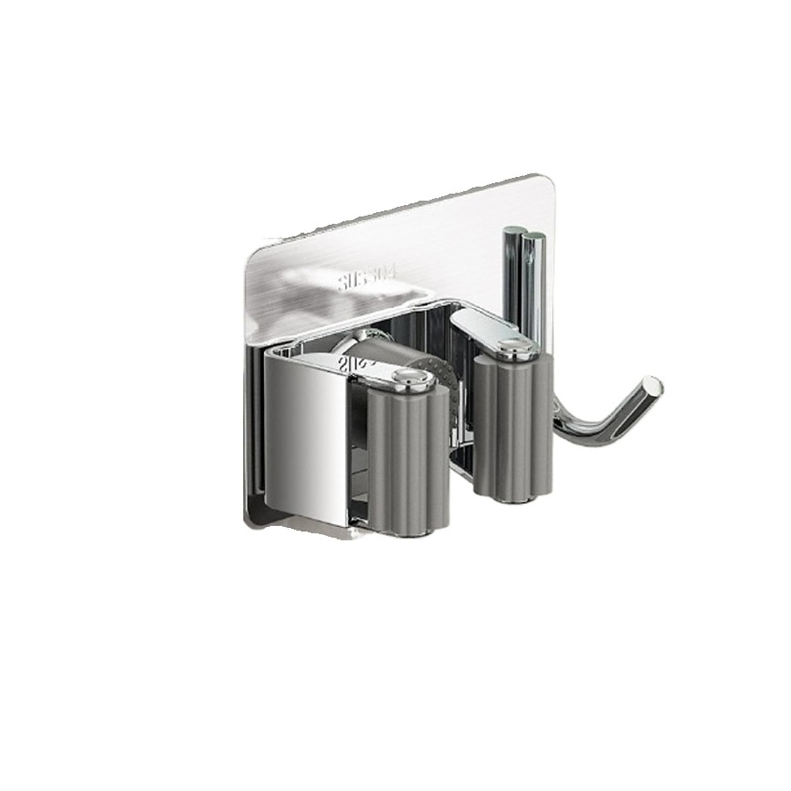 Zguouzantye Silver With Hook 1 Storage Rack Wall-Mounted For Kitchen Bathroom