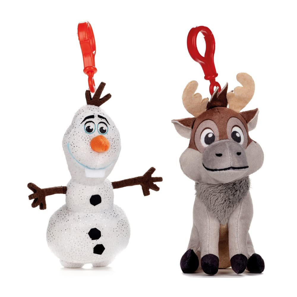 Frozen 2 Gift-Quality Soft Plush Toy Keyclip 5-Inch Pack of 2 - Sven & Olaf