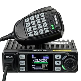 Retevis RA25 GMRS Mobile Radio, Long Range GMRS Radio Mobile Transceiver, 8 Repeater Channel Base Station, Emergency Alarm FM Radio, Mobile Two Way Radio for Farm Overlanding