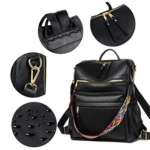 Image of Dora & Liz Womens Backpack Purse Leather Backpack Purse for Women Travel Fashion Backpack Designer Ladies Shoulder Bags