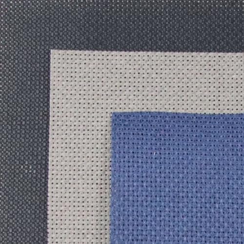 Image of KCS 3 pc of 15 inch x 18 inch(38cmx45cm) 18 Count Cross Stitch Cotton Aida Cloth Needlework Rolled Fabric Box,18CT,Navy Blue+Dark Grey+Black