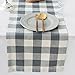 ARKSU Buffalo Plaid Table Runner 12X72inch,Gray and White Check Table Runner for Christmas,Thanksgiving Decor