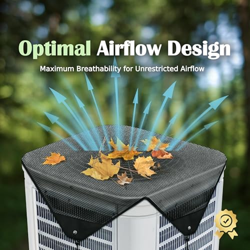 36"x36" Printspree Mesh Outdoor AC Unit Cover (Black) - image 4