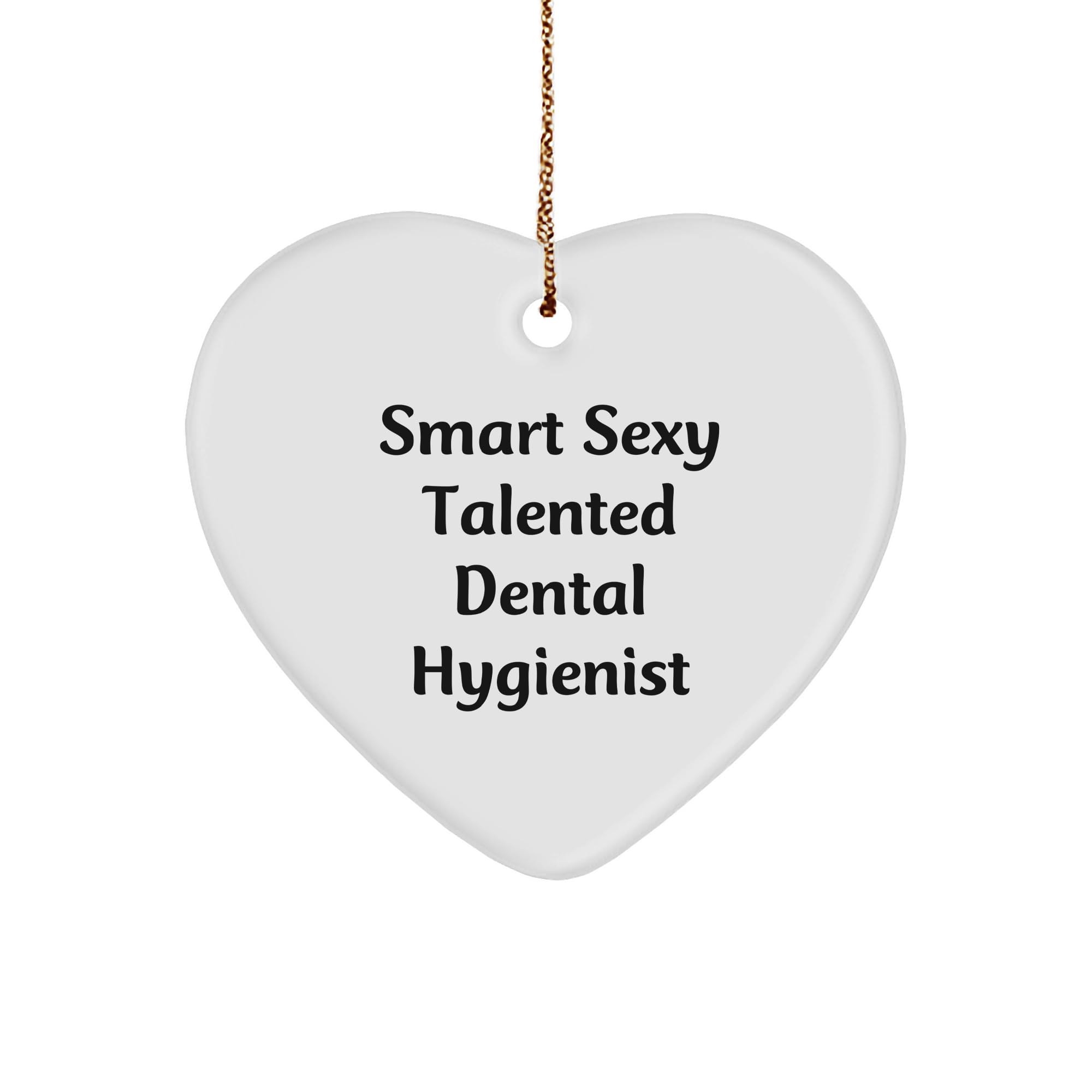 Smart Sexy Talented Dental Hygienist Heart Ornament for Christmas Unique Gifts from Family to Friends