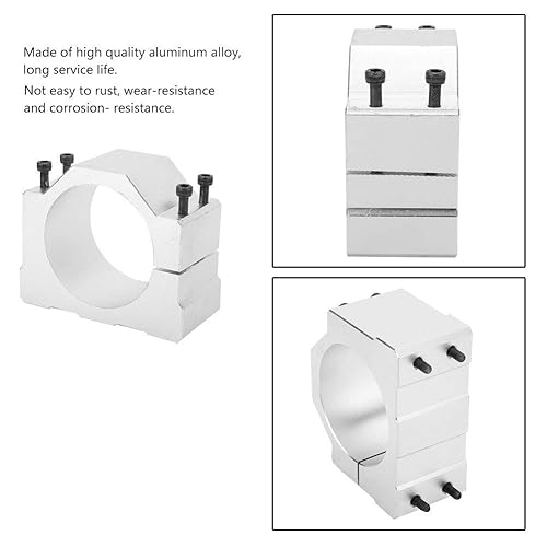 Miniatura 4 de Soporte de motor CNC, abrazadera de montaje de motor de husillo de aluminio con tornillos, juego de herramientas para husillo CNC grabado máquina