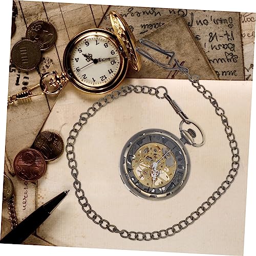 Montre numérique pour hommes style montre de poche crâne rétro