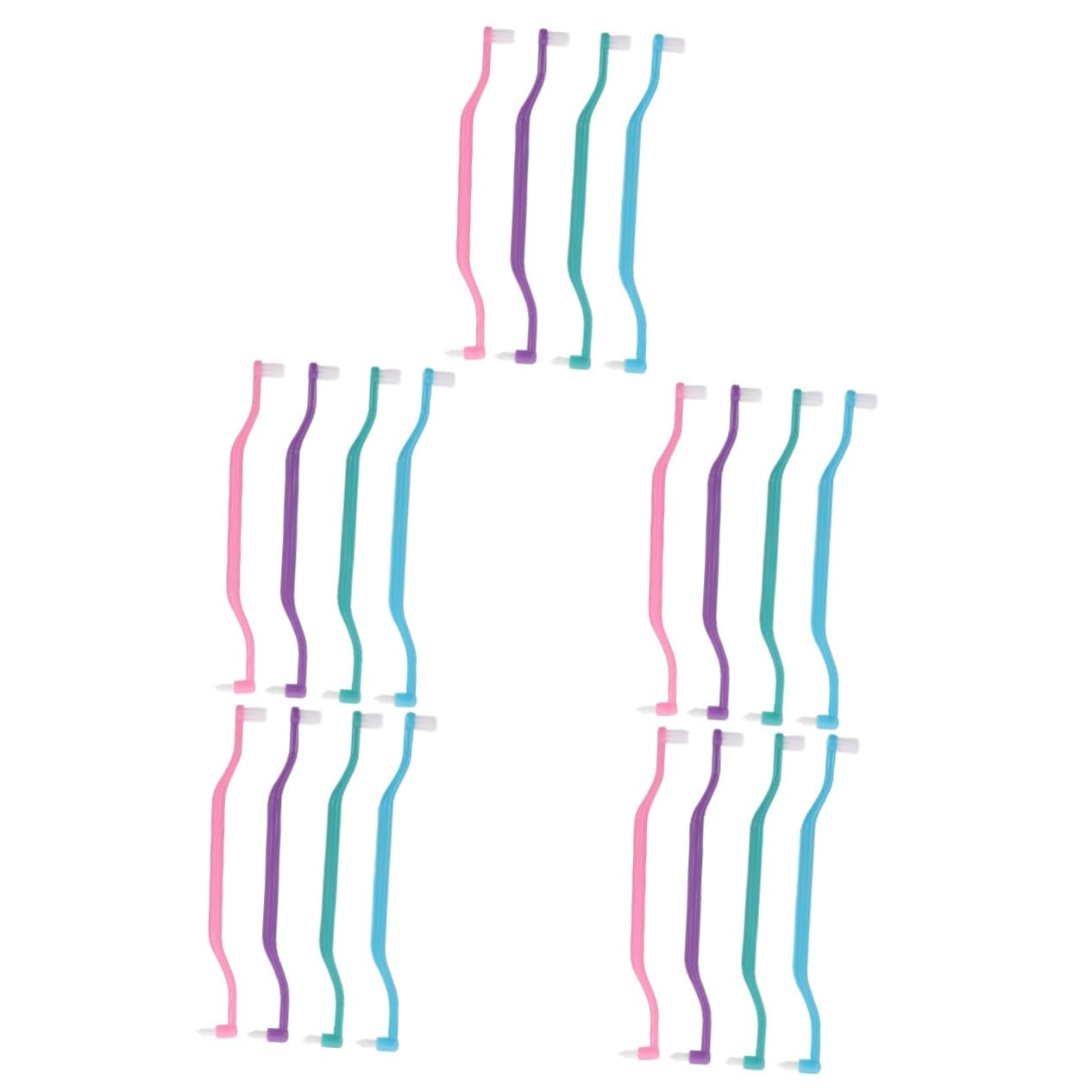 Healvian 20piezas Cepillos Interdentales De Doble Cara Herramientas De Limpieza Oral Para Higiene Completa