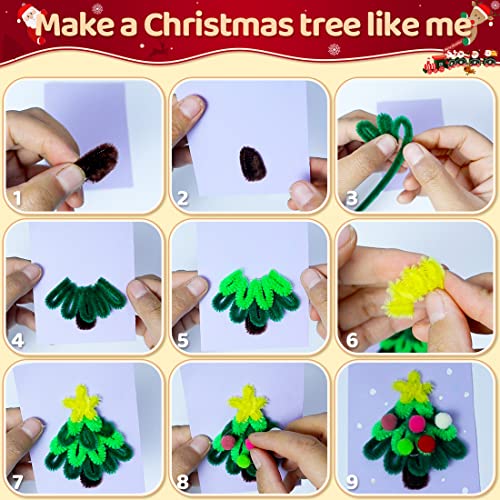 Image of Praisebank Glitter Pipe Cleaners for Crafts, 200pcs, Chenille Stems for DIY Projecets, Arts & Crafts Supplies for Festival Party Decorations