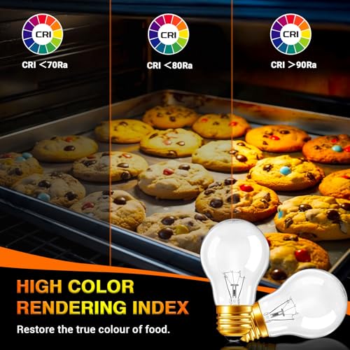 Image of Oven Light Bulb A15 40W Oven Light Bulb Replacement 40 Watt Appliance Bulb