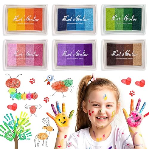 Listado de Almohadillas de tinta que puedes comprar esta semana. 46 Almohadilla de Tinta para Sellos, Almohadilla de Tinta para Manualidades, Almohadilla de Tinta Degradada de 24 Colores para La Decoración Del Libro de Recuerdos Del Sello de Goma