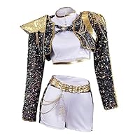 DESKABLY Ru Demon Costume Hunters Outfit Adult Women Halloween Costumes Girls Pop Singers Cosplay Suit Performance Uniform Set
