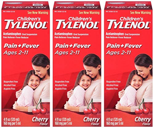 Image of Tylenol Chld Cherry Liq Size 4 Fl oz Tylenol Children'S Cherry Blast Oral Suspension Pack of 3
