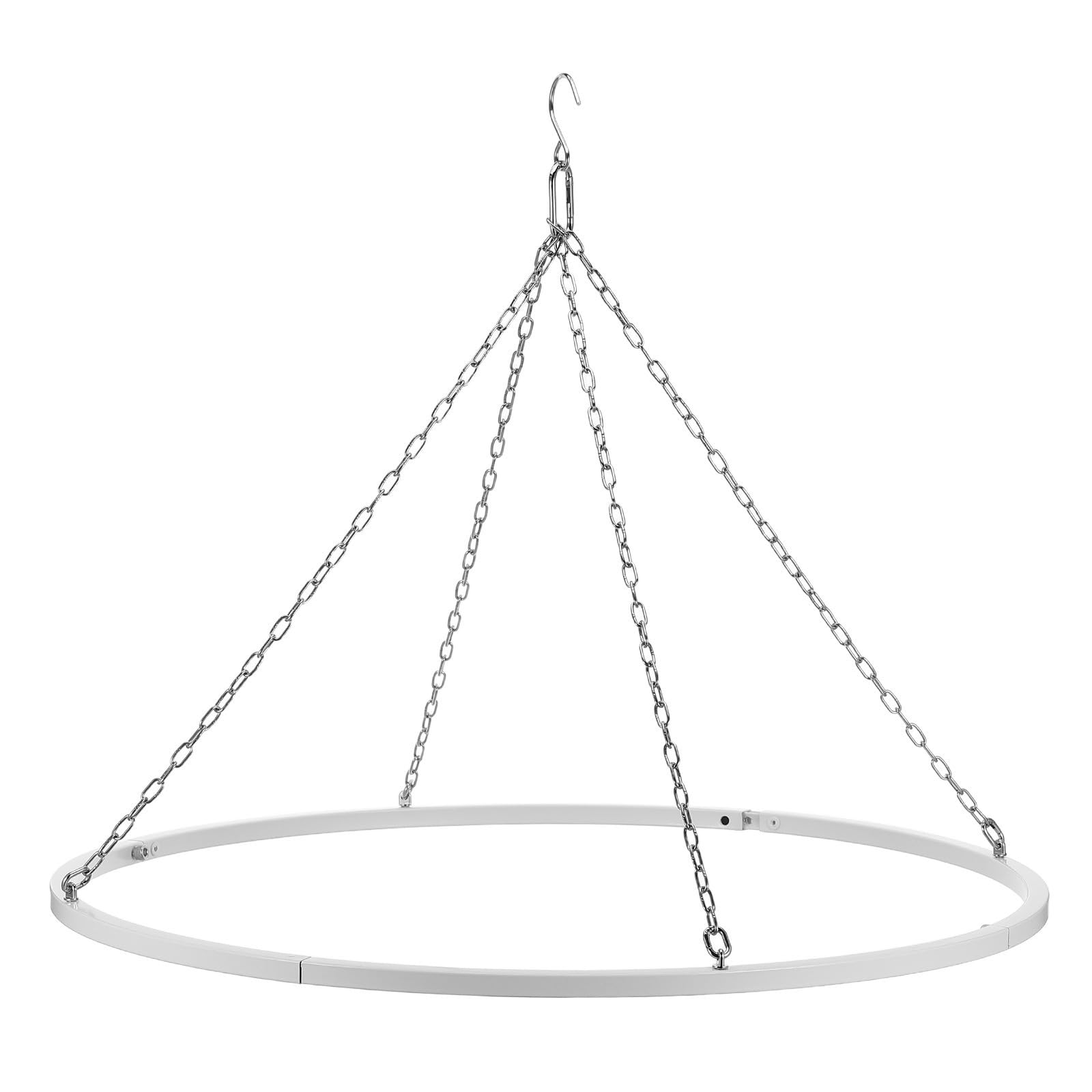 Luxshiny Support de Suspension pour Voilage de Plafond avec Anneaux Amovibles Cadre Robuste Métal pour Décoration Intérieure