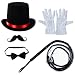 Tigerdoe Ringmaster Costume Accessories - Ringmaster Hat - 5 Accessories - Circus Party Supplies Black