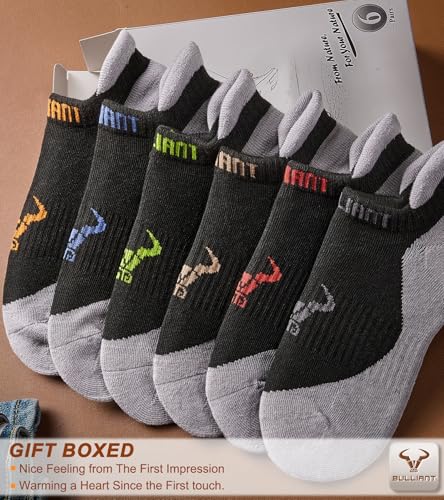 BULLIANT Women Ankle Socks 6Pairs,Active Running Socks Breathable Wicking Arch Support Fully Cushioned Footbed2
