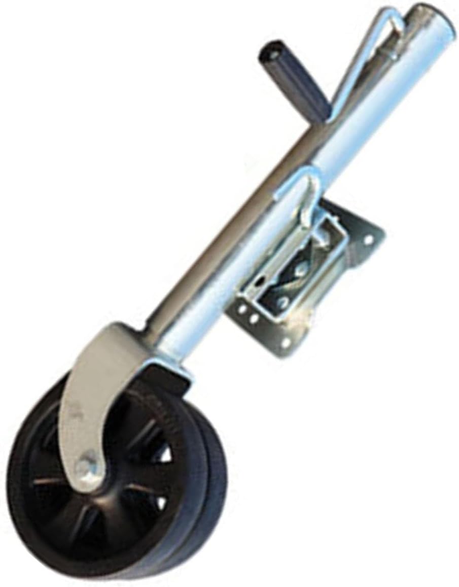 Heavy Duty Marine Swivel Trailer Jack - Beach Boat Trailer Jack, Bolt-On Swivel Jockey Wheel, 20 Cm Dual Wheel, 900kg Capacity, Steel 26cm Hub(