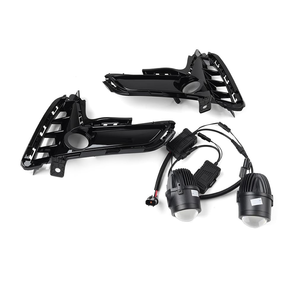 Cninba13 1 Pair Front Fog Light Daytime Running Lights Driving Lamps ABS Yellow For Kia Carnival 2022-2024