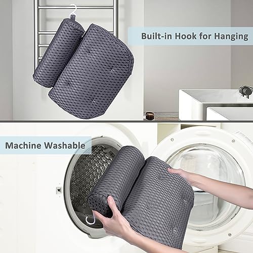 Bath Pillow for Bathtub with Strong Non-Slip Suction Cups and Comfortabl 4D AirMesh Bath Pillow for Women &Man - Thumbnail 5
