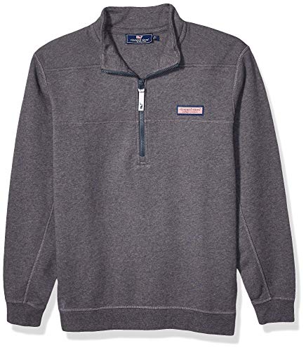 Vineyard Vines Men's Collegiate Shep Shirt Half Zip Pullover, Charcoal, Large