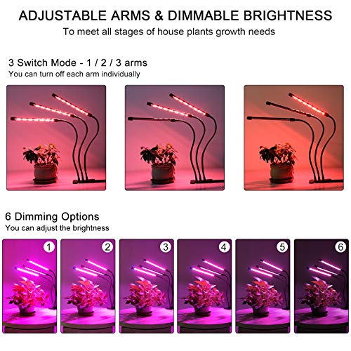Grow Lights Plant Light for Indoor Plants Lamps Auto ON/Off Timer - Thumbnail 7