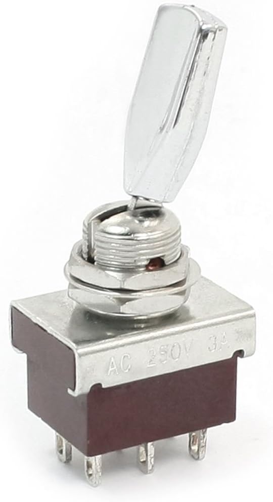 AC 250V 3A 3 Position ON/Off/ON DPDT SelfLocking Toggle Switch